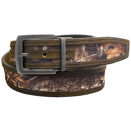 Rocky Tactical Belt, Leather, Camo/Brown, 42 in, Buckle RY5003-975-42